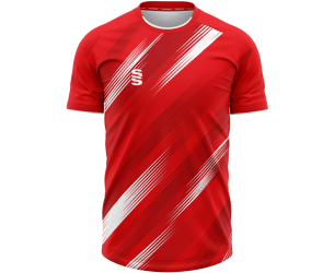 Fast Track Football Vapour Design in Red and White Short Sleeve Kit
